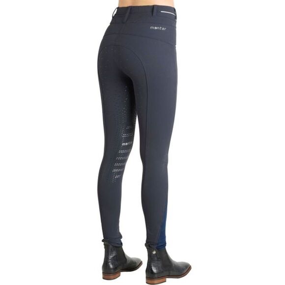 Montar Evelyn Zip In High Waist Equestrian Full Grip Riding Breeches Grey 12 - Picture 2 of 9